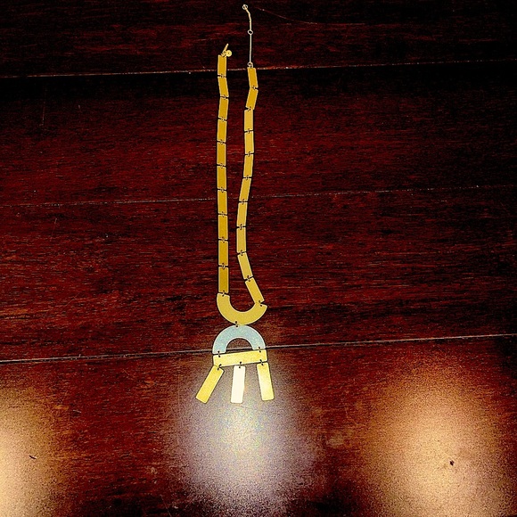 guc madewell Gold and Silver Geometric Necklace - Picture 1 of 3